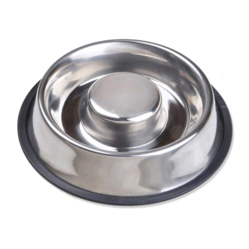 Plato Anti-Estrés Acero Inoxidable Para Perros Grandes