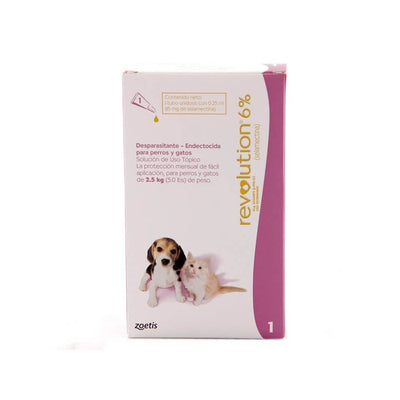 REVOLUTION 6% PERRO|GATO HASTA 2,5 KG