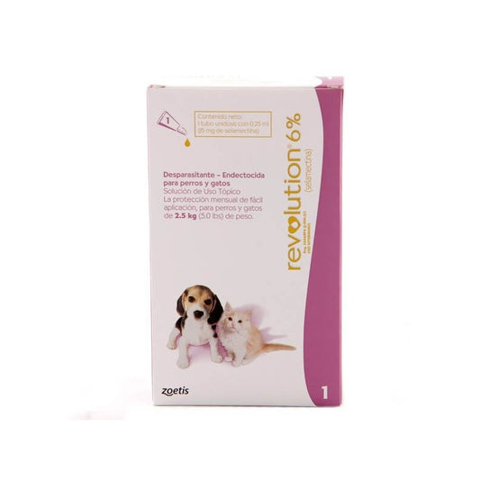 REVOLUTION 6% PERRO|GATO HASTA 2,5 KG