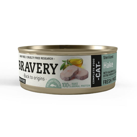 BRAVERY HAKE GATO ESTERILIZADO 70 GR